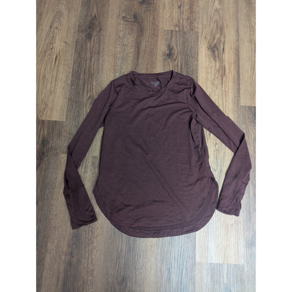 Athleta Top Womens XS Deep Purple Uptempo Run‎ Jog Athletic Yoga Comfort 382880
